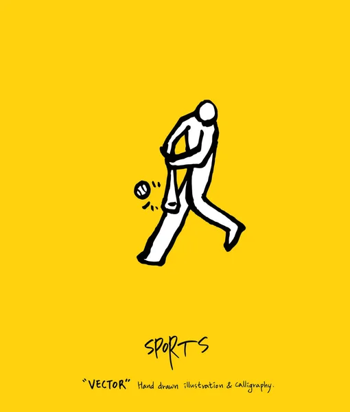 스포츠 포스터 스케치 — 스톡 벡터