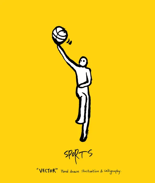 Sport Plakátot Vázlatos Szabadidős Illusztráció Vektor — Stock Vector