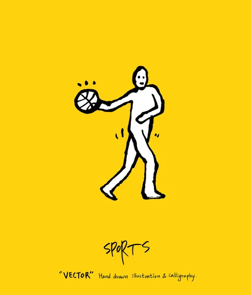 Sportplakat Skizzenhafte Freizeit Illustration Vektor — Stockvektor