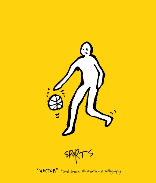 Sportplakat Skizzenhafte Freizeit Illustration Vektor — Stockvektor