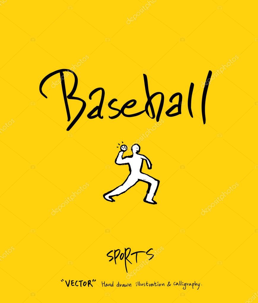 Sport poster / Sketchy leisure illustration - vector