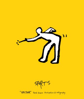 Spor poster / yarım yamalak eğlence illüstrasyon - vektör