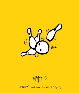 Spor poster / yarım yamalak eğlence illüstrasyon - vektör