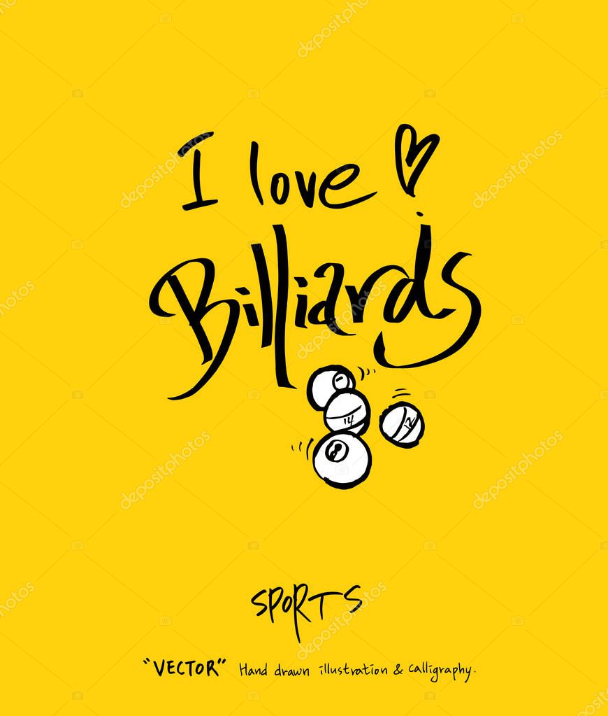 Sport poster / Sketchy leisure illustration - vector