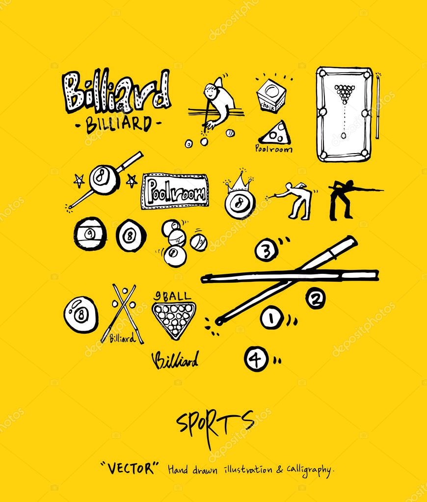 Sport poster / Sketchy leisure illustration - vector