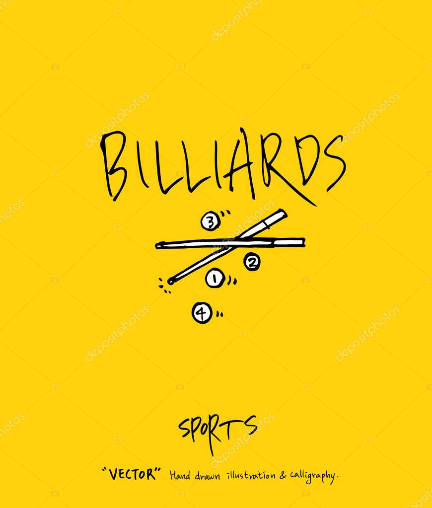 Sport poster / Sketchy leisure illustration - vector