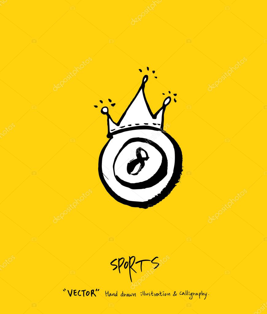 Sport poster / Sketchy leisure illustration - vector