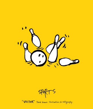 Spor poster / yarım yamalak eğlence illüstrasyon - vektör