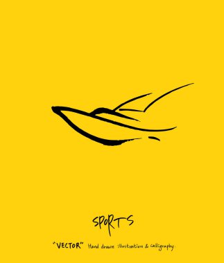 Spor poster / yarım yamalak eğlence illüstrasyon - vektör