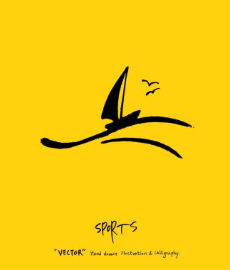 Spor poster / yarım yamalak eğlence illüstrasyon - vektör