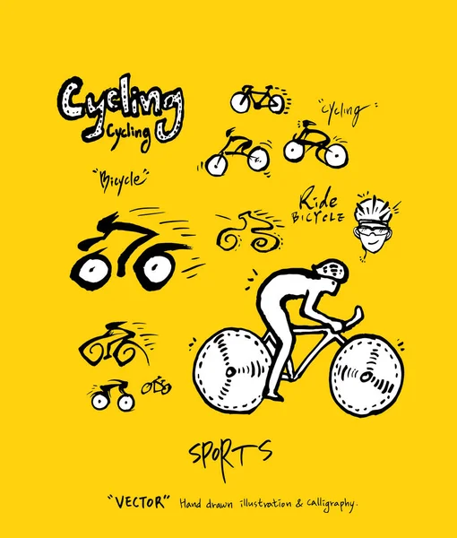 Sport Poster Schetsmatig Leisure Illustration Vector — Stockvector