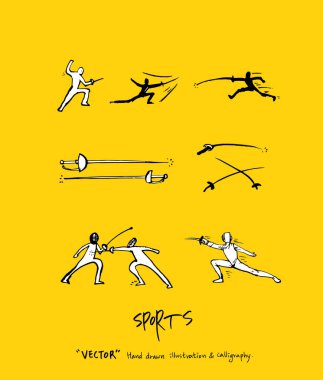 Spor poster / yarım yamalak eğlence illüstrasyon - vektör