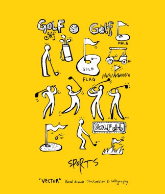 Spor poster / yarım yamalak eğlence illüstrasyon - vektör