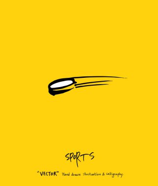 Spor poster / yarım yamalak eğlence illüstrasyon - vektör