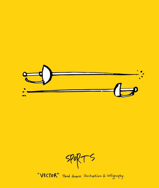 Manifesto Sportivo Illustrazione Sketchy Tempo Libero Vettore — Vettoriale Stock