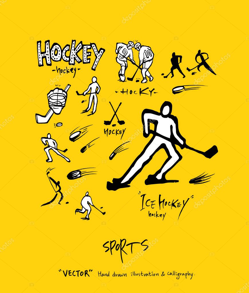 Sport poster / Sketchy leisure illustration - vector