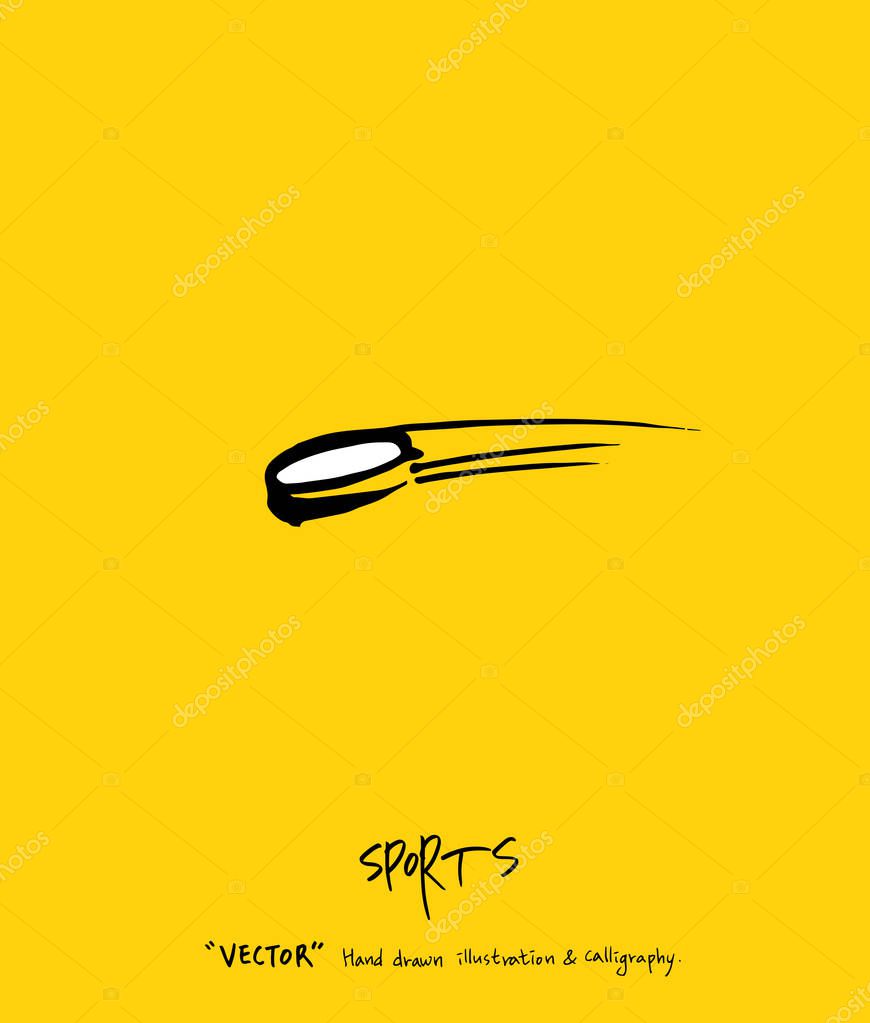 Sport poster / Sketchy leisure illustration - vector