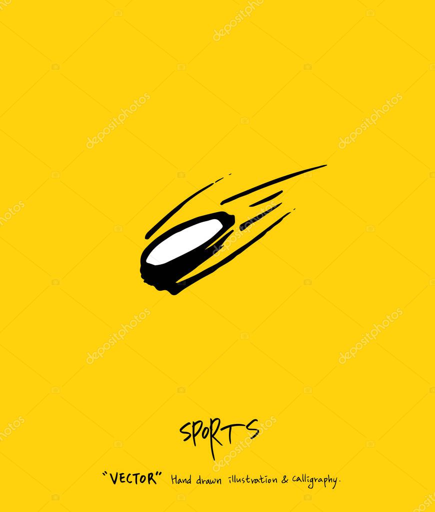 Sport poster / Sketchy leisure illustration - vector