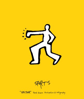 Spor poster / yarım yamalak eğlence illüstrasyon - vektör