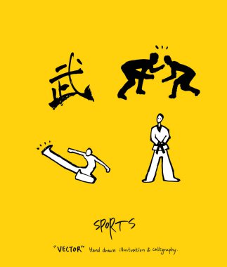 Spor poster / yarım yamalak eğlence illüstrasyon - vektör