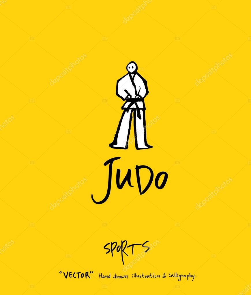 Sport poster / Sketchy leisure illustration - vector