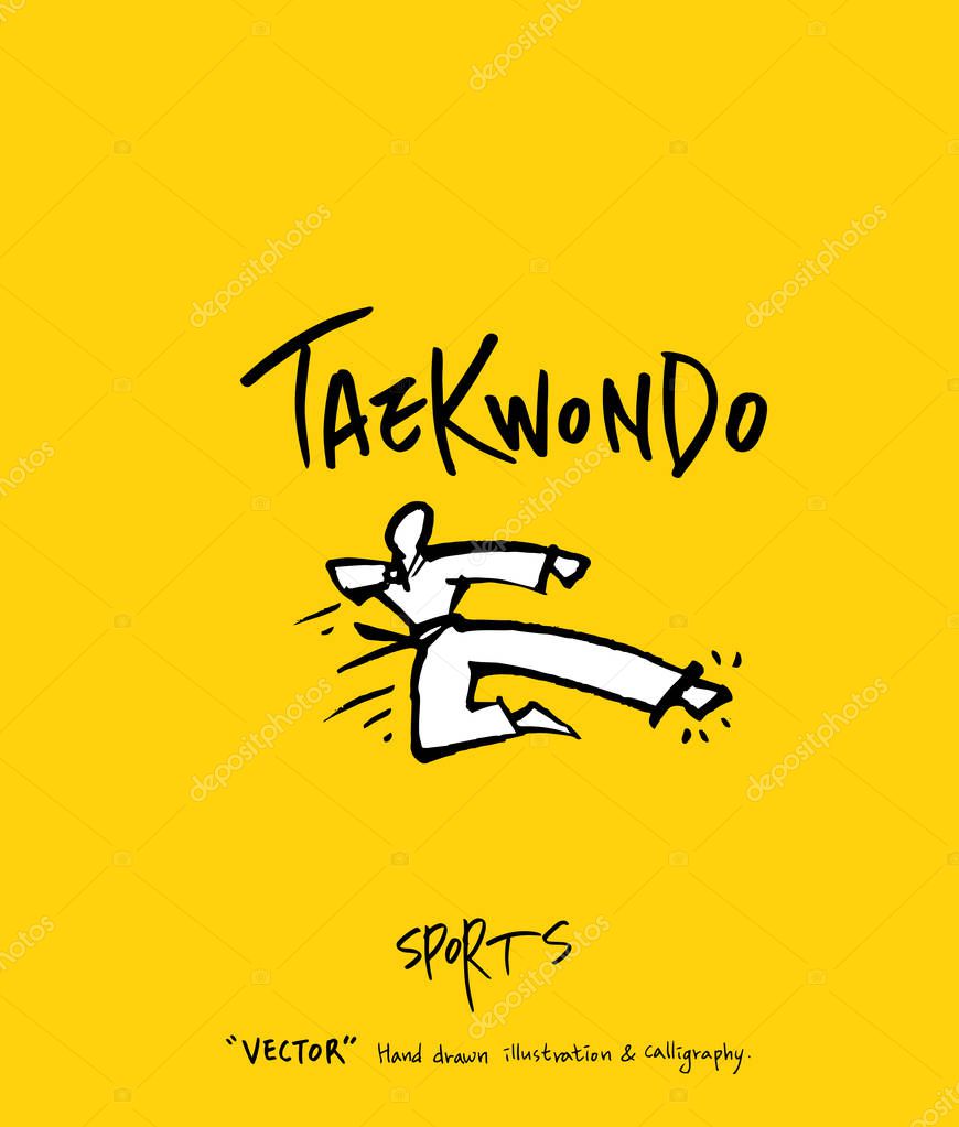 Sport poster / Sketchy leisure illustration - vector