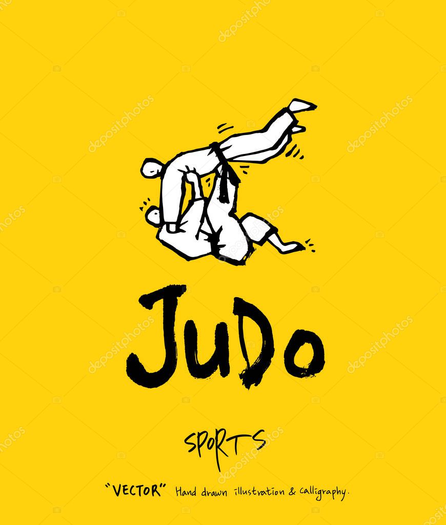 Sport poster / Sketchy leisure illustration - vector