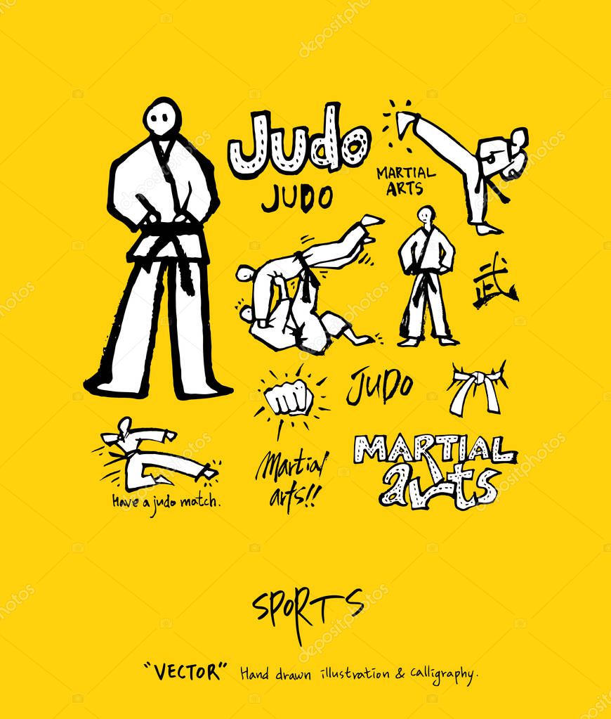 Sport poster / Sketchy leisure illustration - vector