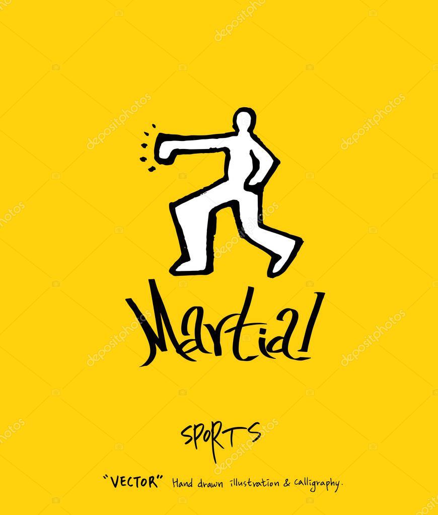 Sport poster / Sketchy leisure illustration - vector