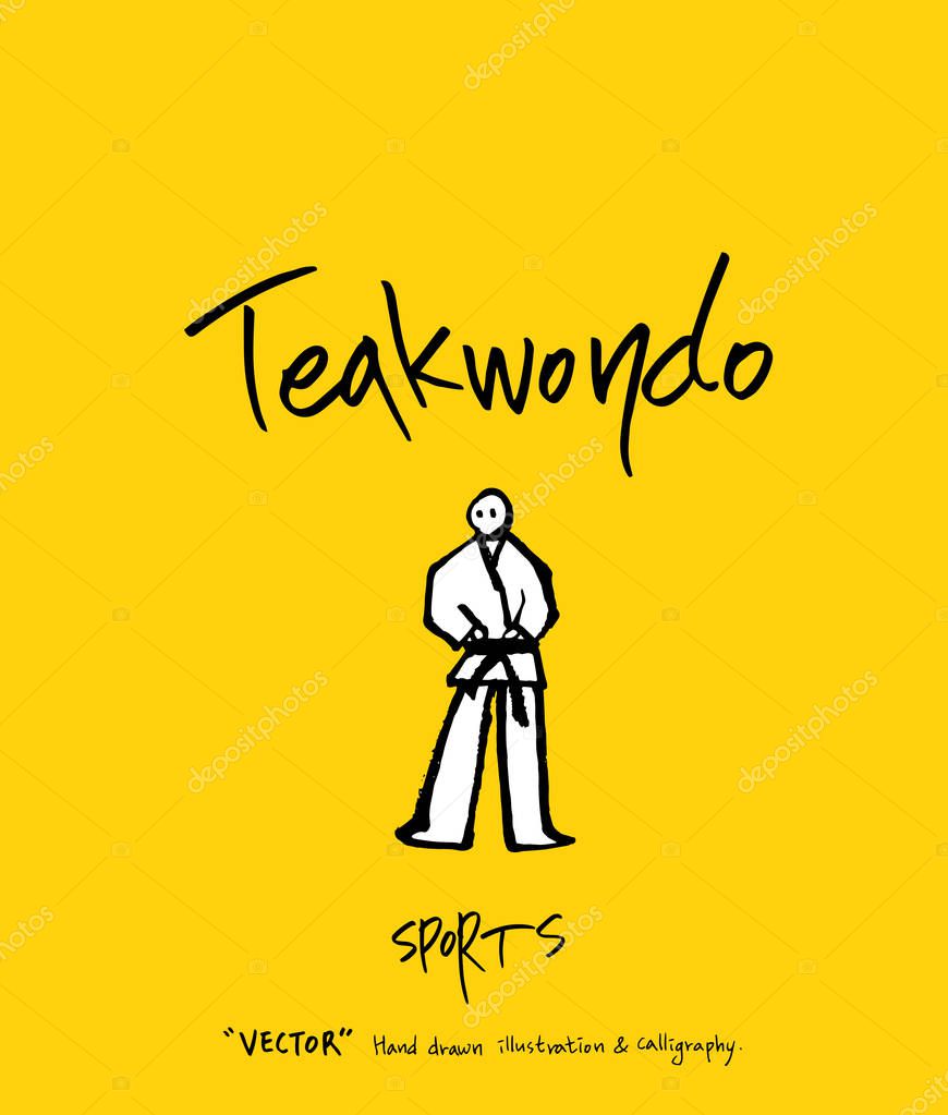 Sport poster / Sketchy leisure illustration - vector