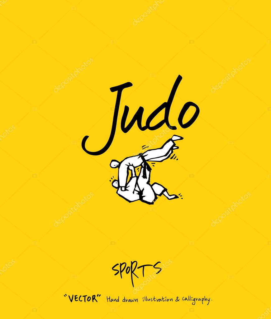Sport poster / Sketchy leisure illustration - vector