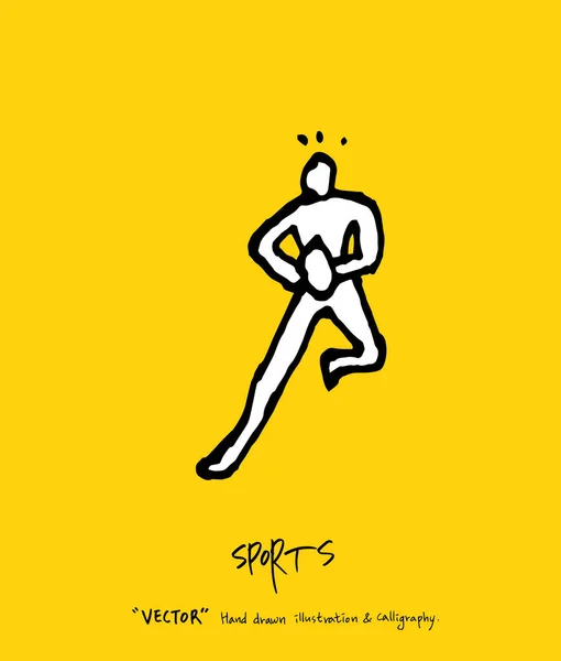 Sportplakat Skizzenhafte Freizeit Illustration Vektor — Stockvektor