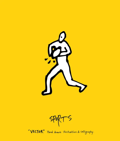 Sportplakat Skizzenhafte Freizeit Illustration Vektor — Stockvektor