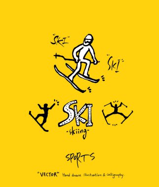 Spor poster / yarım yamalak eğlence illüstrasyon - vektör