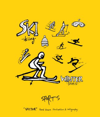 Spor poster / yarım yamalak eğlence illüstrasyon - vektör