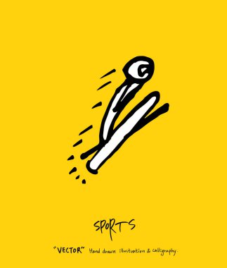 Spor poster / yarım yamalak eğlence illüstrasyon - vektör