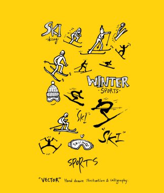 Spor poster / yarım yamalak eğlence illüstrasyon - vektör