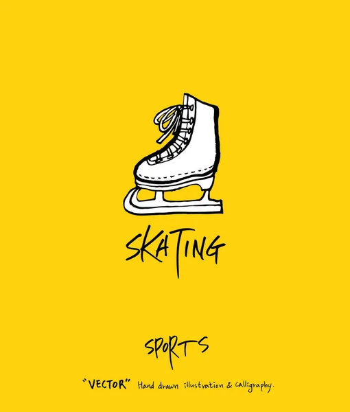 Sport Affisch Skissartad Fritid Illustration Vektor — Stock vektor