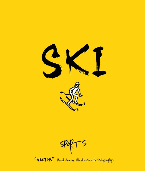 Sport Affisch Skissartad Fritid Illustration Vektor — Stock vektor