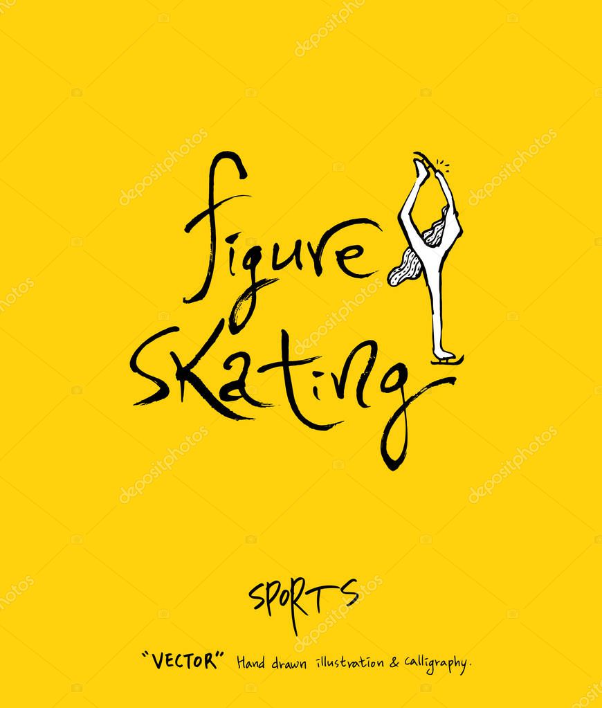 Sport poster / Sketchy leisure illustration - vector