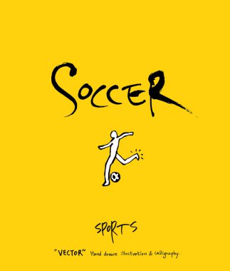 Spor poster / yarım yamalak eğlence illüstrasyon - vektör