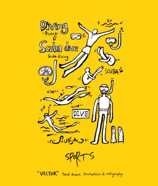 Spor poster / yarım yamalak eğlence illüstrasyon - vektör