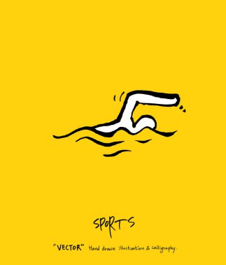 Spor poster / yarım yamalak eğlence illüstrasyon - vektör