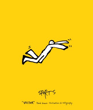 Spor poster / yarım yamalak eğlence illüstrasyon - vektör