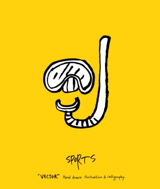 Spor poster / yarım yamalak eğlence illüstrasyon - vektör