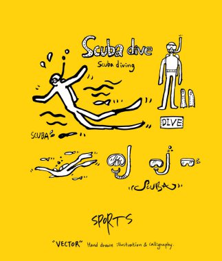 Spor poster / yarım yamalak eğlence illüstrasyon - vektör