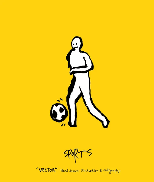 Sportplakat Skizzenhafte Freizeit Illustration Vektor — Stockvektor