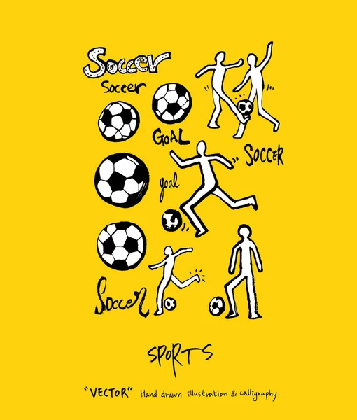 Sport Poster Sketchy Leisure Illustration Vector — Stock Vector
