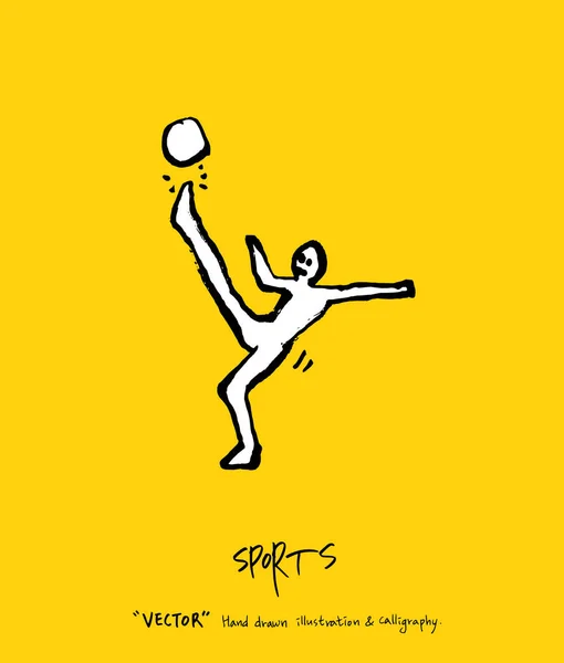 Cartaz Esporte Ilustração Lazer Esboçado Vetor — Vetor de Stock