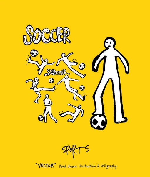 Sportplakat Skizzenhafte Freizeit Illustration Vektor — Stockvektor